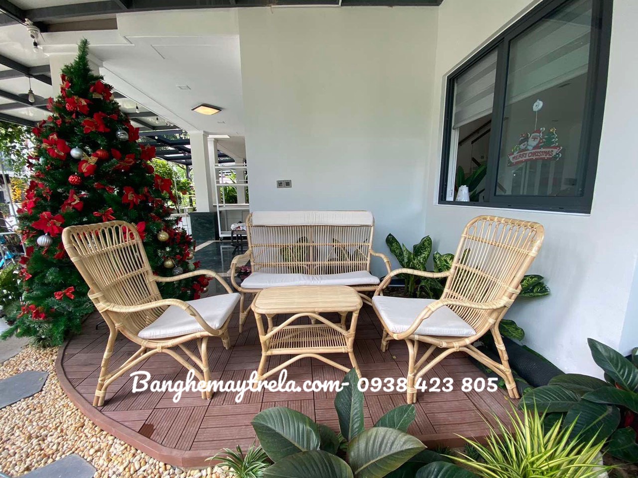 Bàn ghế mây tre đan tự nhiên